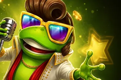 Elvis Frog character from the PlayAmo slots lobby